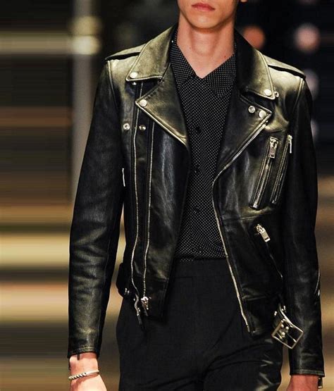 ysl leather vest|yves saint laurent leather jacket.